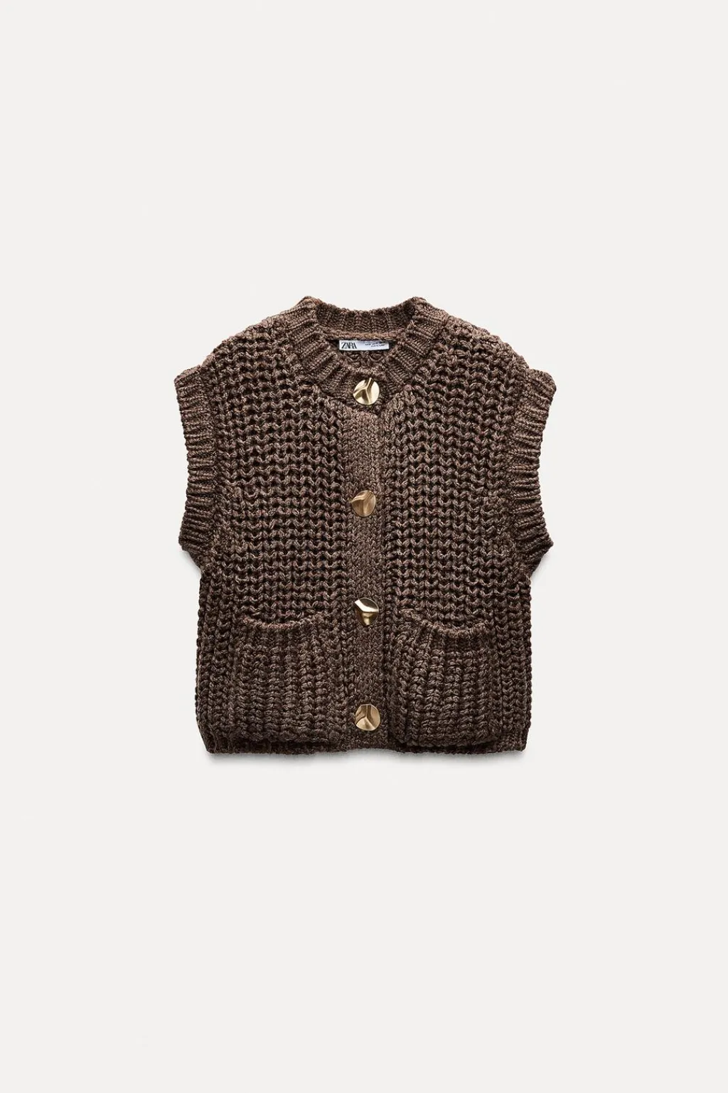 New JERSEY CHALECO PUNTO GRUESO Mujer Cárdigan / Jerséis|Punto