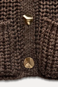 New JERSEY CHALECO PUNTO GRUESO Mujer Cárdigan / Jerséis|Punto