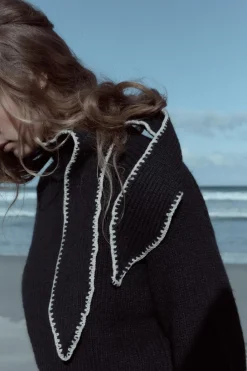 Best JERSEY CHALECO PUNTO LAZO Mujer Cárdigan / Jerséis|Punto