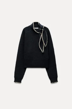 Best JERSEY CHALECO PUNTO LAZO Mujer Cárdigan / Jerséis|Punto