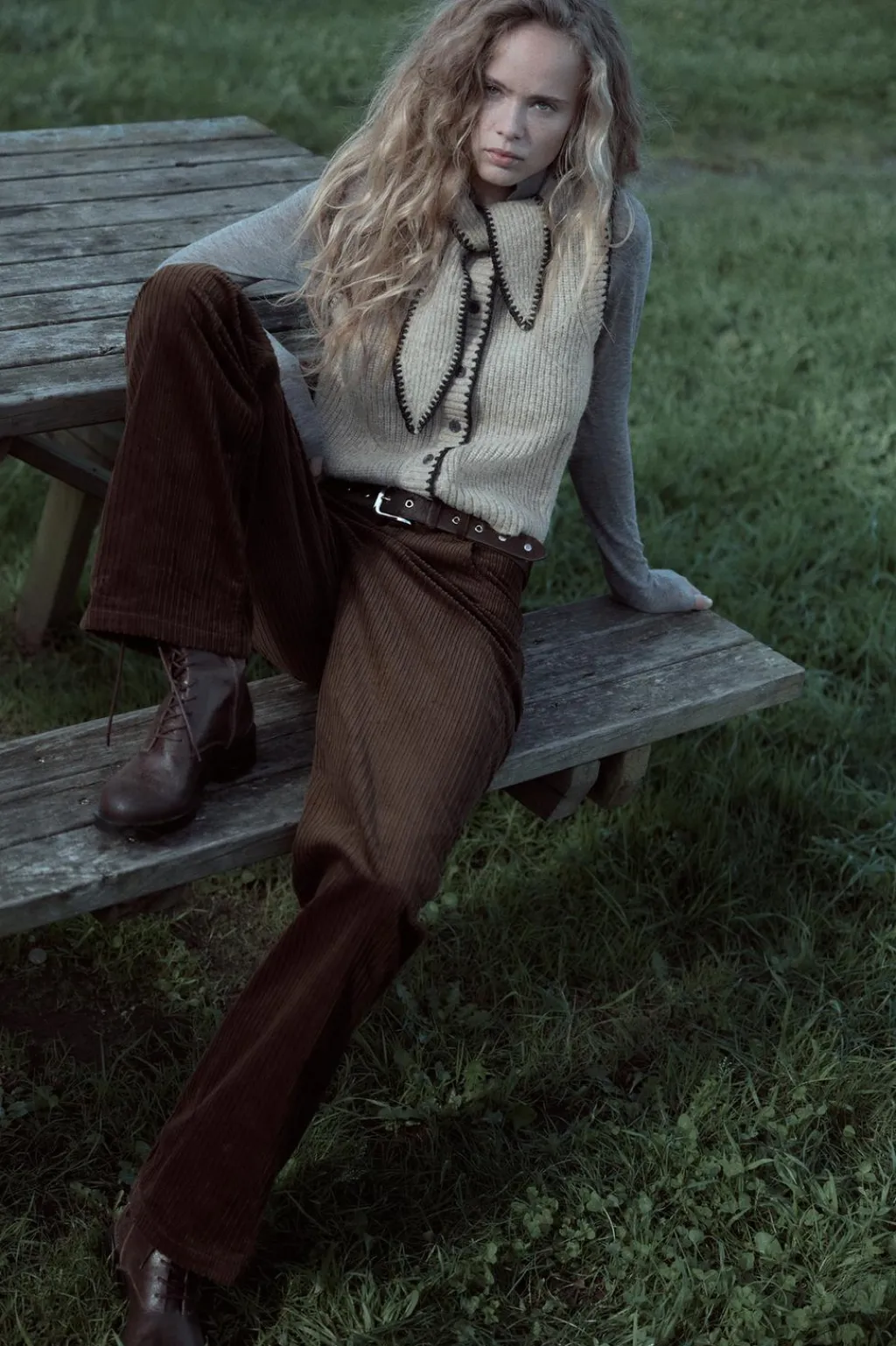 New JERSEY CHALECO PUNTO LAZO Mujer Cárdigan / Jerséis|Punto