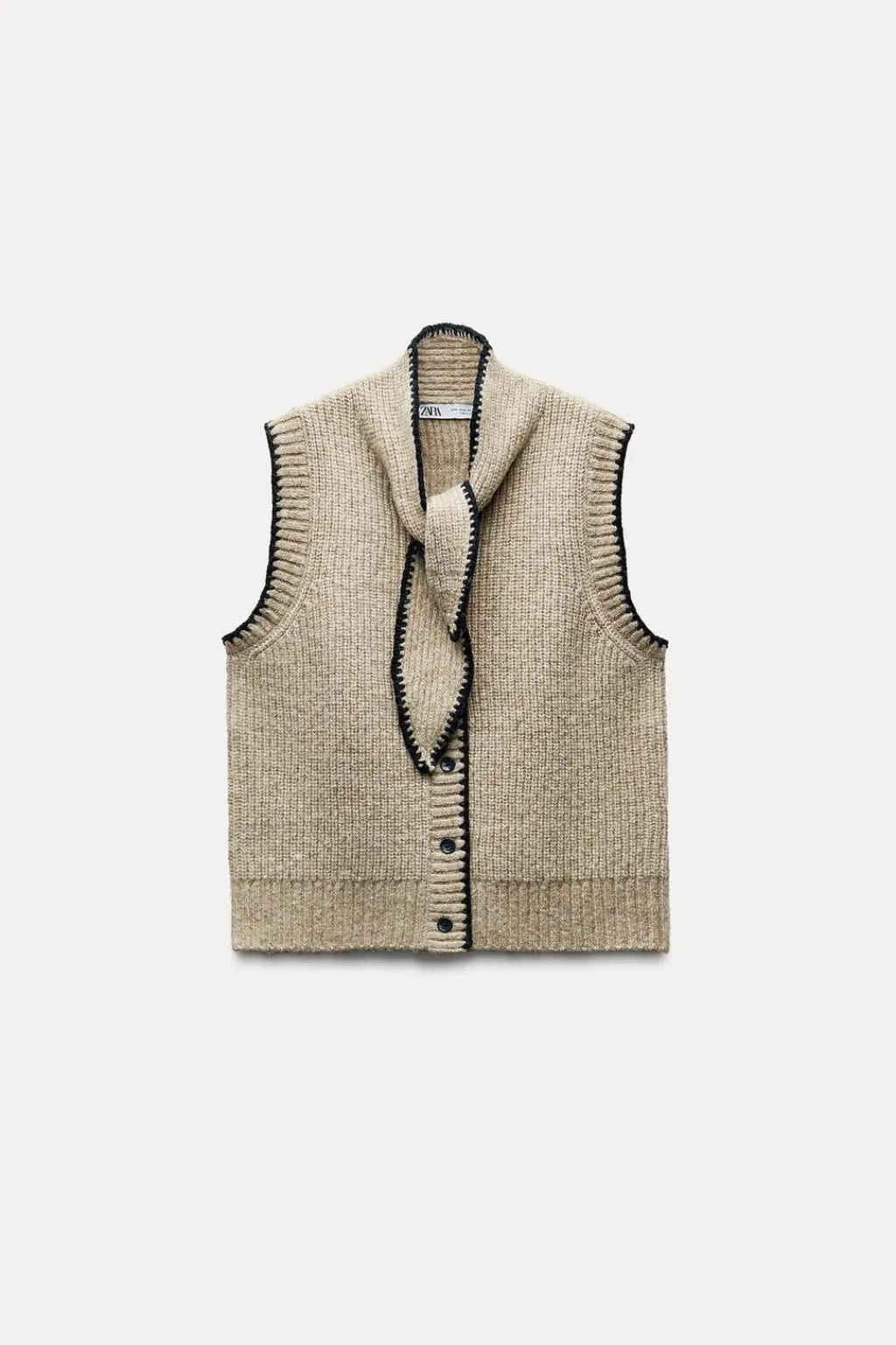 New JERSEY CHALECO PUNTO LAZO Mujer Cárdigan / Jerséis|Punto