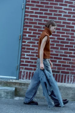 Best JERSEY CHALECO PUNTO LISO CUELLO SUBIDO Mujer Cárdigan / Jerséis|Punto