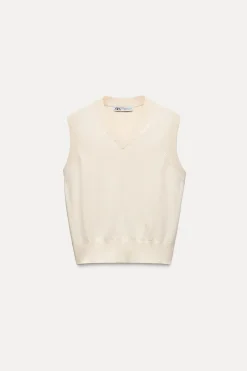 Fashion JERSEY CHALECO PUNTO LISO Mujer Cárdigan / Jerséis|Punto