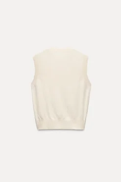 Fashion JERSEY CHALECO PUNTO LISO Mujer Cárdigan / Jerséis|Punto