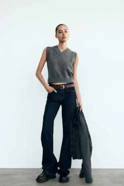 Clearance JERSEY CHALECO PUNTO LISO Mujer Cárdigan / Jerséis|Punto