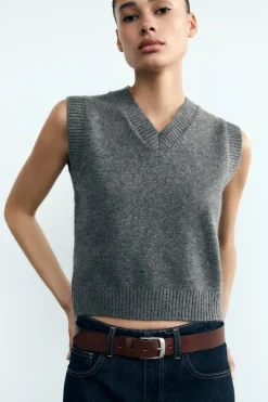 Clearance JERSEY CHALECO PUNTO LISO Mujer Cárdigan / Jerséis|Punto