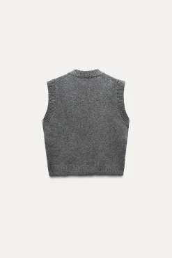 Clearance JERSEY CHALECO PUNTO LISO Mujer Cárdigan / Jerséis|Punto