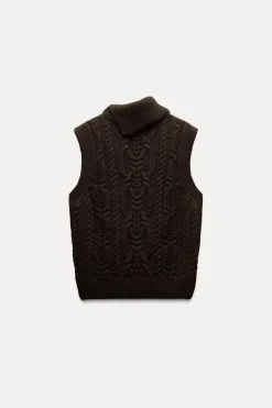 Fashion JERSEY CHALECO PUNTO OCHOS Mujer Cárdigan / Jerséis|Punto