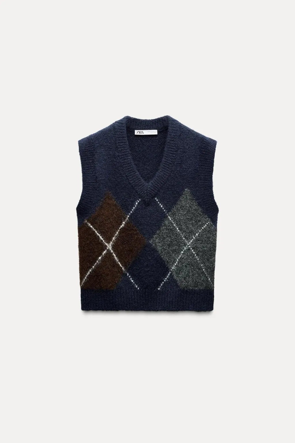 Hot JERSEY CHALECO PUNTO ROMBOS Mujer Cárdigan / Jerséis|Punto