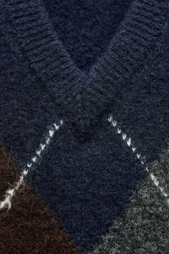 Hot JERSEY CHALECO PUNTO ROMBOS Mujer Cárdigan / Jerséis|Punto