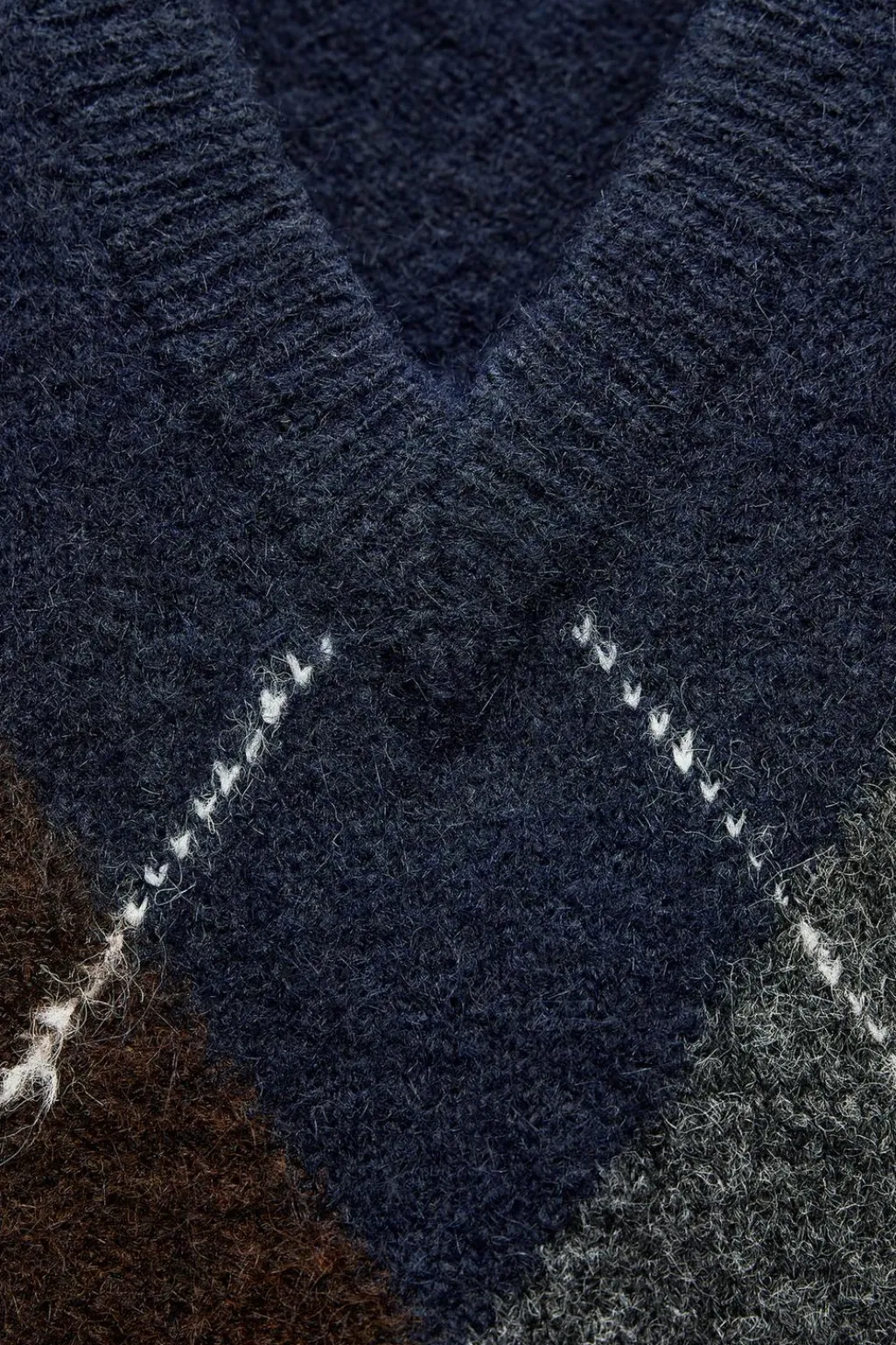 Hot JERSEY CHALECO PUNTO ROMBOS Mujer Cárdigan / Jerséis|Punto