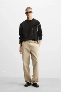 Discount JERSEY CINTA CONTRASTE Hombre Jerséis / Chaquetas