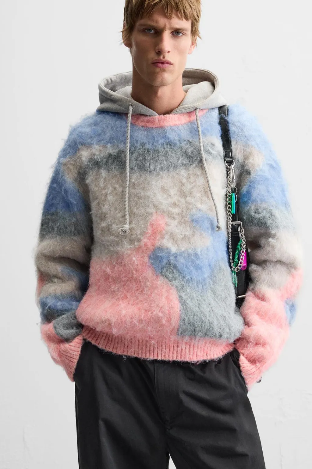 New JERSEY COLOR BLOCK TEXTURA Hombre Jerséis / Chaquetas