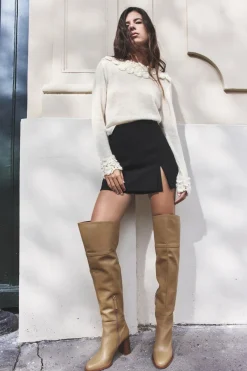 Discount JERSEY COMBINADO FLORES CON ALPACA Y LANA Mujer Cárdigan / Jerséis|Punto