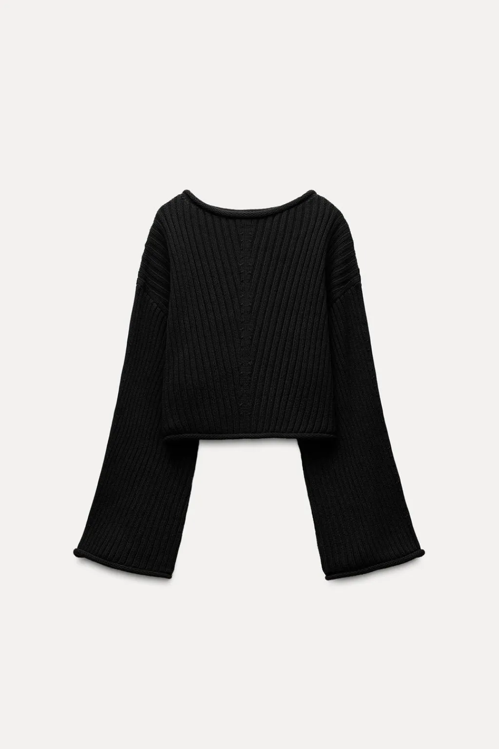 Online JERSEY CROP PUNTO RIB Mujer Cárdigan / Jerséis|Punto