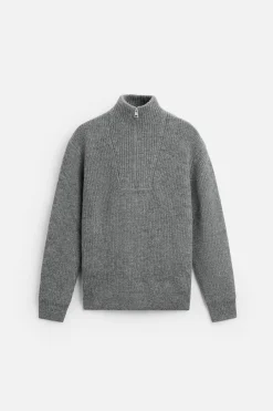 Discount JERSEY CUELLO CREMALLERA TEXTURA Hombre Jerséis / Chaquetas