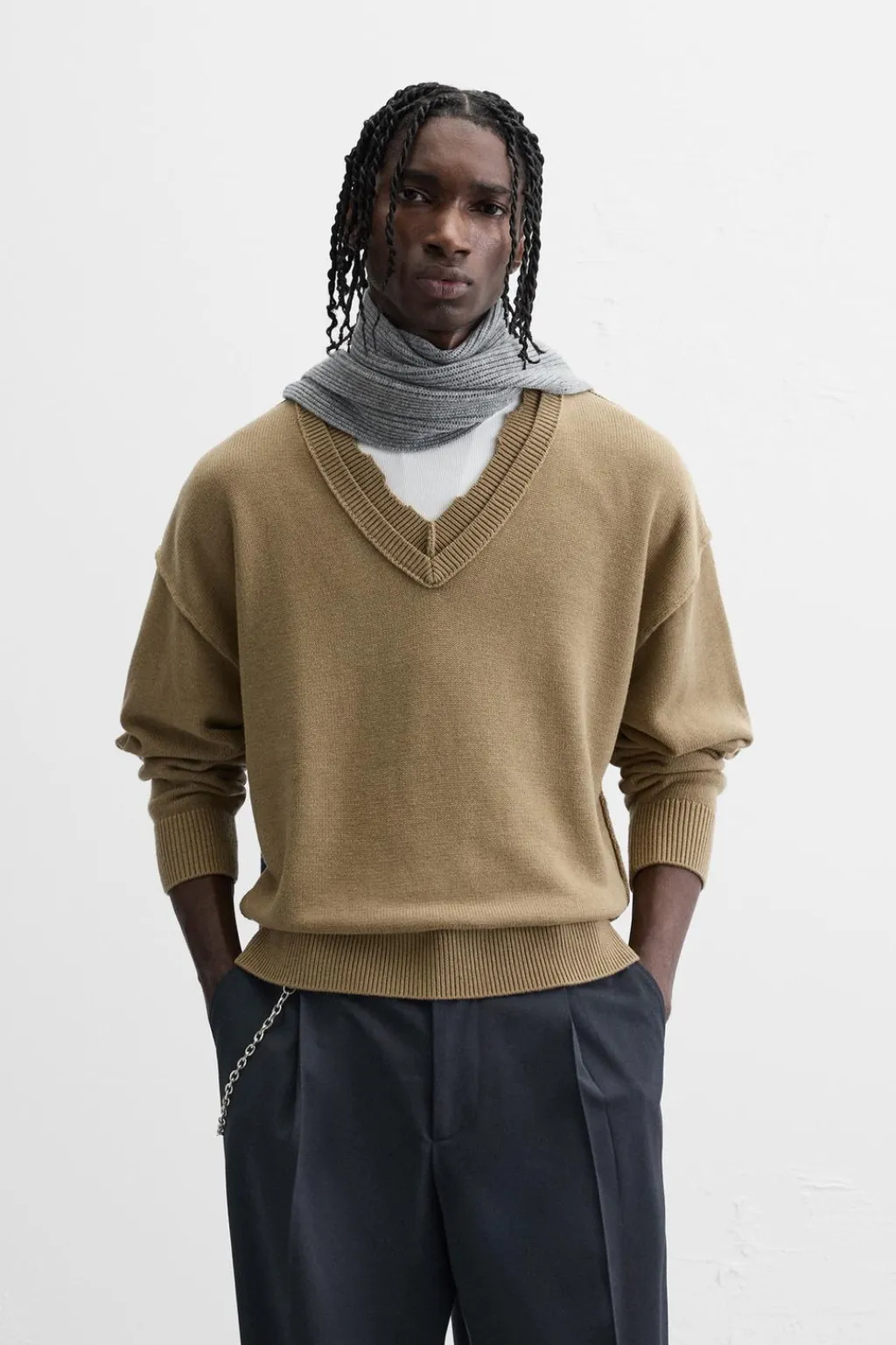 Hot JERSEY CUELLO EFECTO DOBLE Hombre Jerséis / Chaquetas