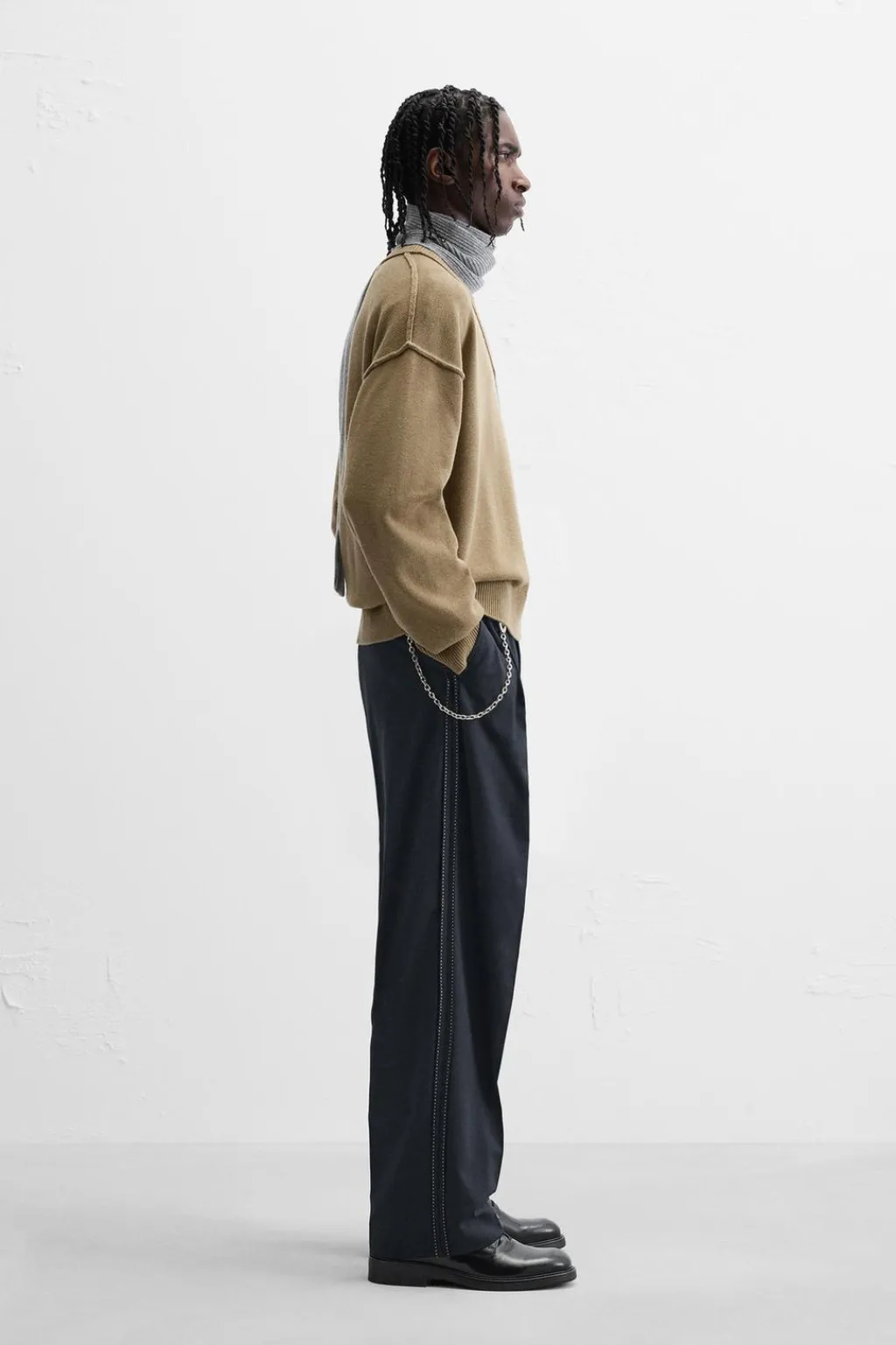 Hot JERSEY CUELLO EFECTO DOBLE Hombre Jerséis / Chaquetas