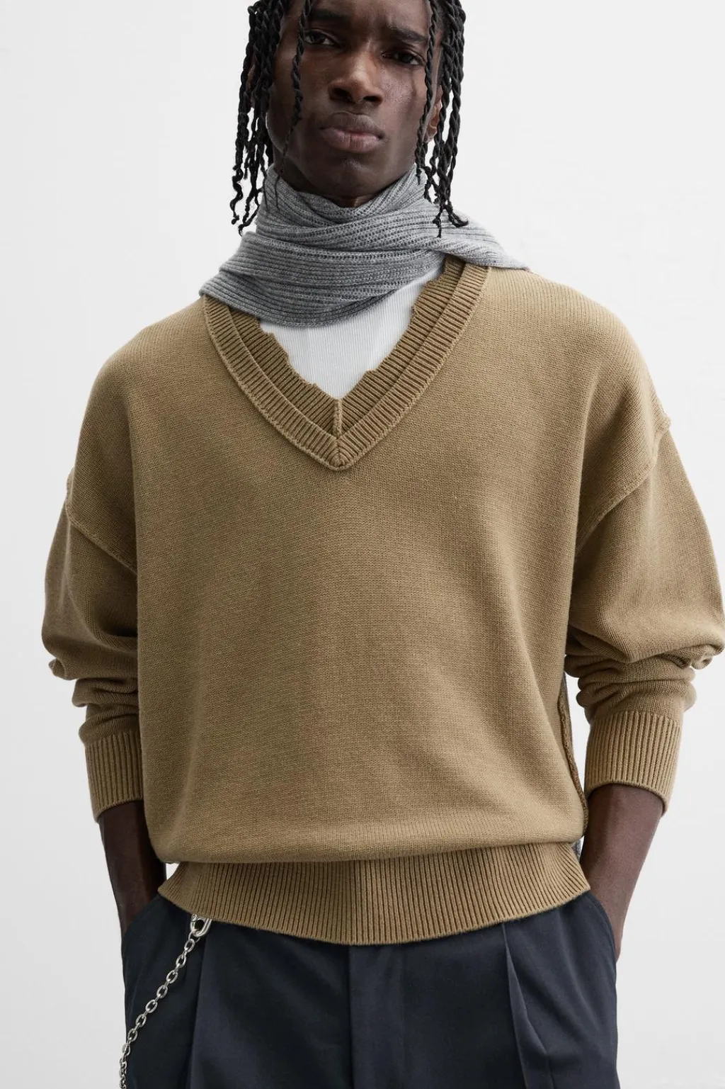 Hot JERSEY CUELLO EFECTO DOBLE Hombre Jerséis / Chaquetas