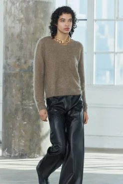 Fashion JERSEY CUELLO PICO CON LANA Y CASHMERE Mujer Cárdigan / Jerséis|Punto