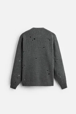 Online JERSEY EFECTO ROTOS ESTAMPADO Hombre Jerséis / Chaquetas