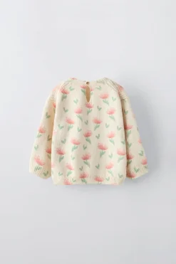 Niños ZARA 6 - 18 Meses·Punto<JERSEY ESTAMPADO FLORES