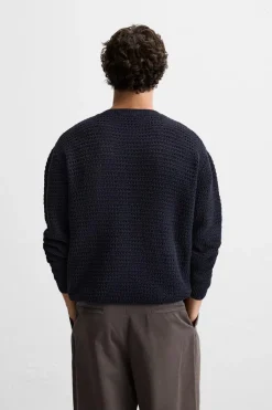 Fashion JERSEY ESTRUCTURA CALADOS Hombre Jerséis / Chaquetas