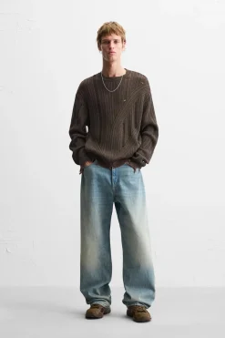 Clearance JERSEY ESTRUCTURA EFECTO ROTOS Hombre Jerséis / Chaquetas