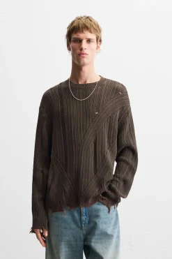 Clearance JERSEY ESTRUCTURA EFECTO ROTOS Hombre Jerséis / Chaquetas