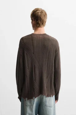 Clearance JERSEY ESTRUCTURA EFECTO ROTOS Hombre Jerséis / Chaquetas