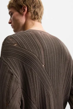 Clearance JERSEY ESTRUCTURA EFECTO ROTOS Hombre Jerséis / Chaquetas