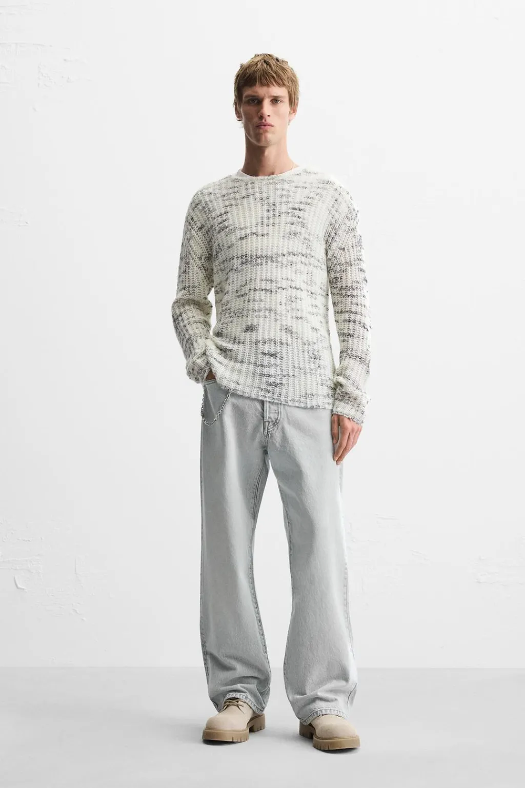 Hot JERSEY JACQUARD IRREGULAR Hombre Jerséis / Chaquetas