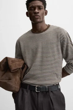 Discount JERSEY JACQUARD RAYAS Hombre Jerséis / Chaquetas