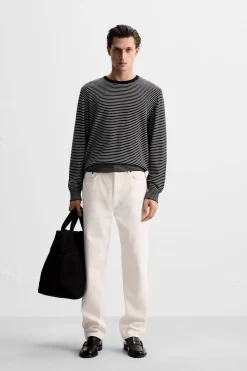 Hot JERSEY JACQUARD RAYAS Hombre Jerséis / Chaquetas