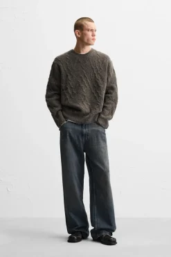 Hot JERSEY JACQUARD ROTOS Hombre Jerséis / Chaquetas