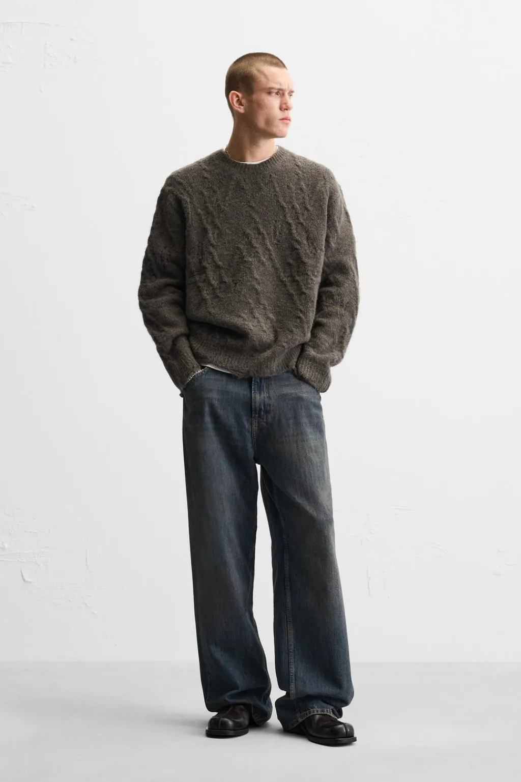 Hot JERSEY JACQUARD ROTOS Hombre Jerséis / Chaquetas