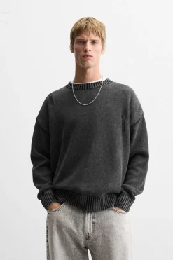 Sale JERSEY JACQUARD TEXTO Hombre Jerséis / Chaquetas