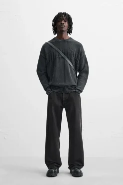 Clearance JERSEY JACQUARD TEXTO Hombre Jerséis / Chaquetas