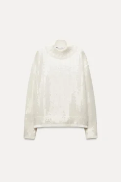 Sale JERSEY OVERSIZE LENTEJUELAS CON ALPACA Y LANA Mujer Cárdigan / Jerséis|Punto