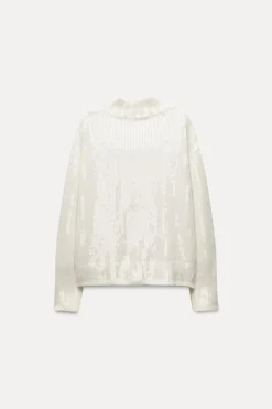 Sale JERSEY OVERSIZE LENTEJUELAS CON ALPACA Y LANA Mujer Cárdigan / Jerséis|Punto