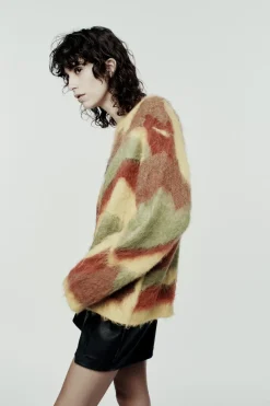 New JERSEY OVERSIZE PUNTO JACQUARD Mujer Cárdigan / Jerséis|Punto