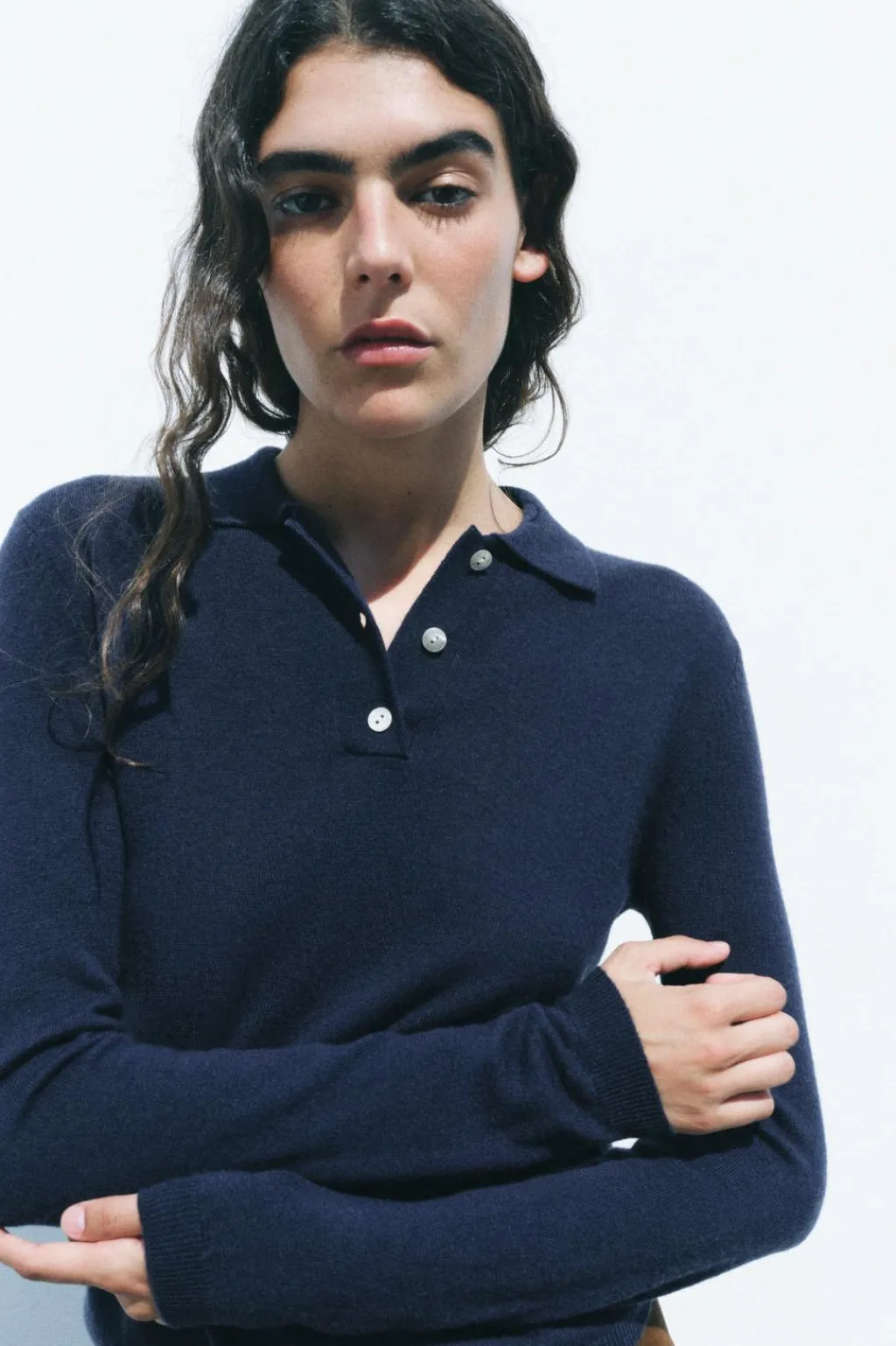 Hot JERSEY POLO LISO 100% LANA Mujer Cárdigan / Jerséis|Punto