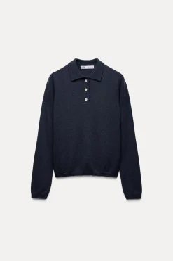 Hot JERSEY POLO LISO 100% LANA Mujer Cárdigan / Jerséis|Punto