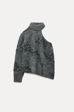 Clearance JERSEY PUNTO ABALORIOS CUT OUT Mujer Cárdigan / Jerséis|Punto