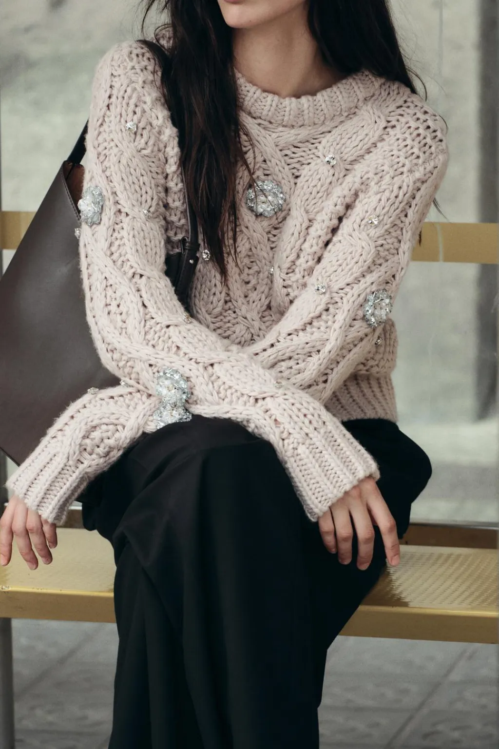 Fashion JERSEY PUNTO ABALORIOS JOYA Mujer Cárdigan / Jerséis|Punto