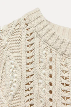 Online JERSEY PUNTO ABALORIOS LENTEJUELAS Mujer Cárdigan / Jerséis|Punto