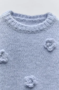 Niños ZARA 1½ - 6 Años·Punto|6 - 18 Meses·Punto<JERSEY PUNTO APLIQUE FLORES
