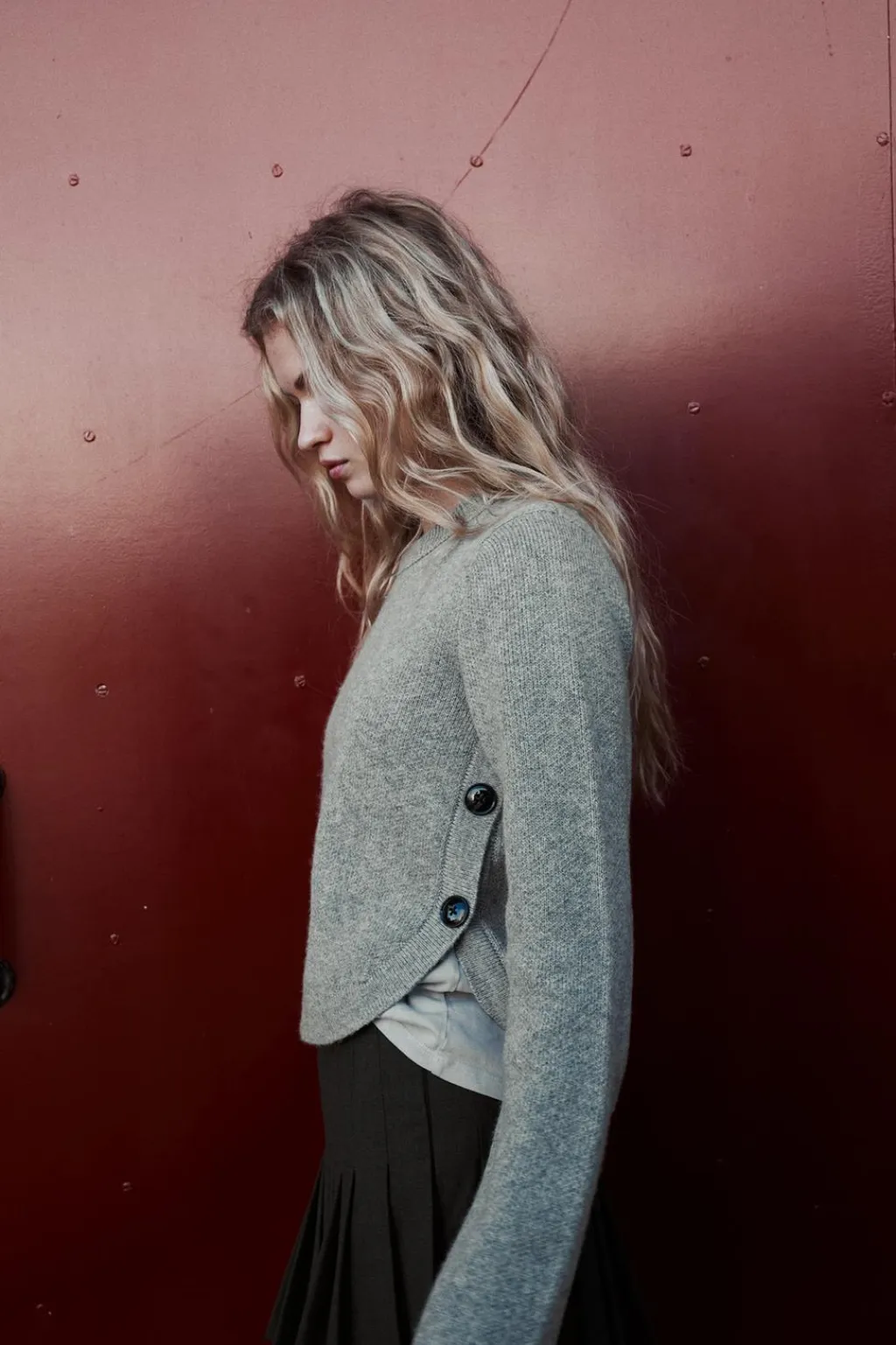 Fashion JERSEY PUNTO BOTONES LATERALES Mujer Cárdigan / Jerséis|Punto