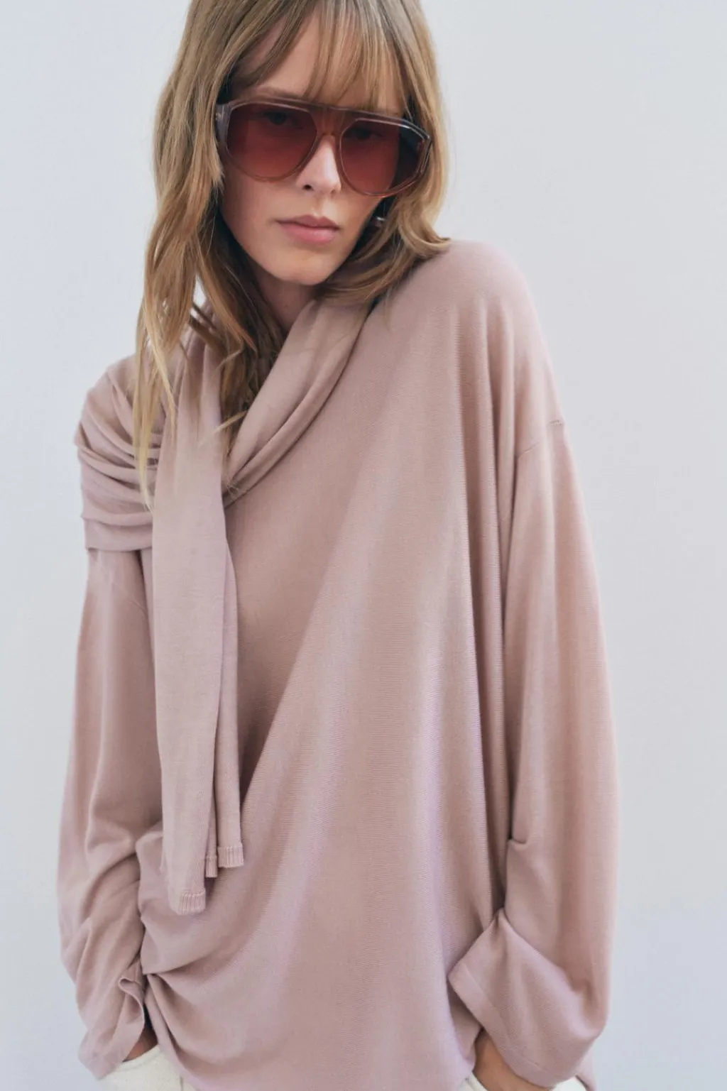 New JERSEY PUNTO BUFANDA Mujer Cárdigan / Jerséis|Punto